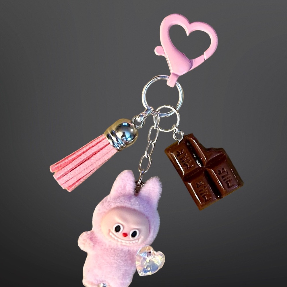 Valentine’s Love Bunny bag charm, key chain, clip-on accessory for love, friends - Picture 11 of 13
